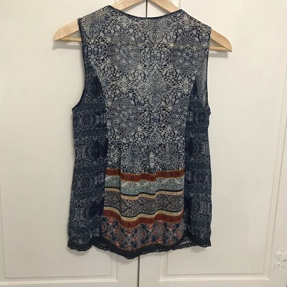 Knox Rose Sleeveless Gauzy Boho Blouse - XS - Picture 6 of 7